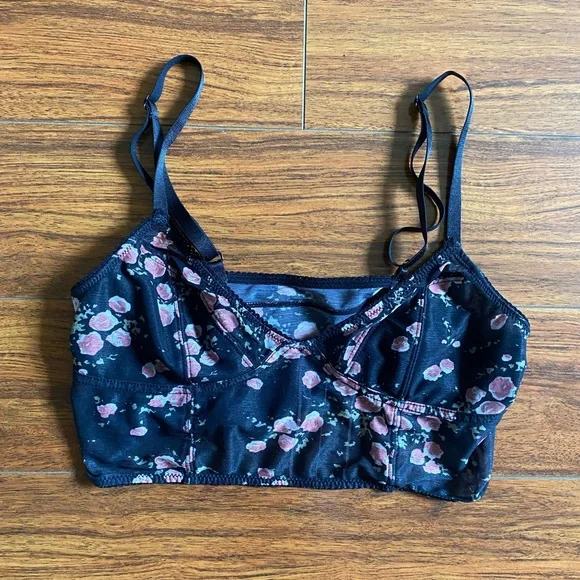 Free People Intimately Vintage Floral Cropped Bralette Size Small - Picture 3 of 8